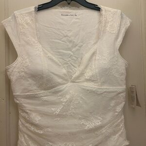 Abercrombie & Fitch Ivory Lace Top